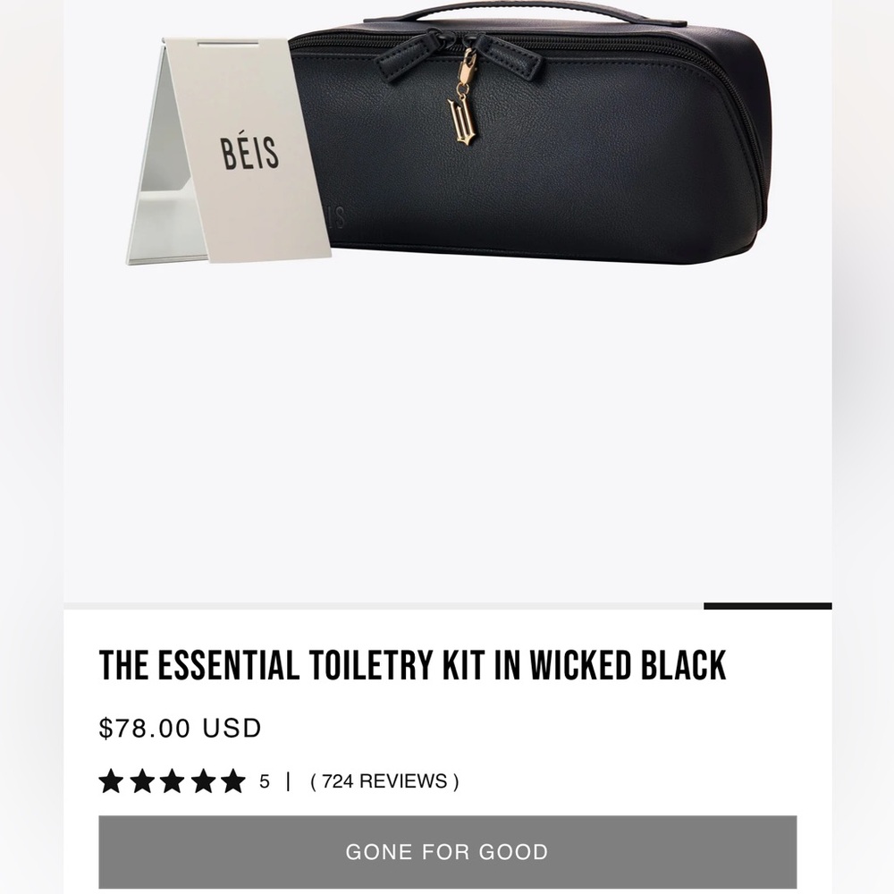 BEIS Black Essential Toiletry Kit